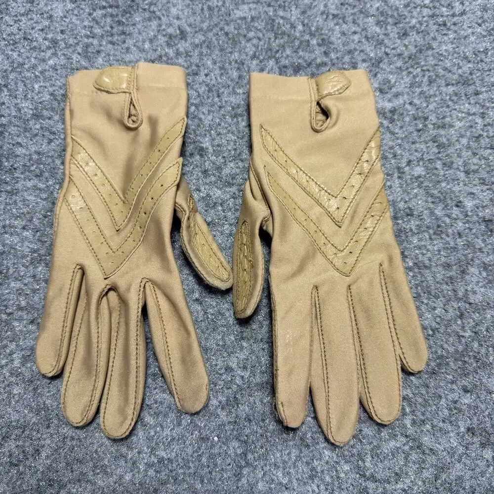 ISOTONE Vtg Lot Of (2) Gloves By ARIS One Sz /Women's Driver Gloves Stretchy Tan - Picture 3 of 13